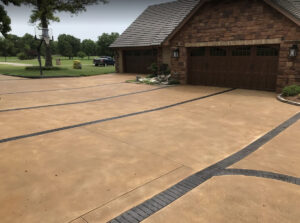 New concrete driveway installed by Cary Concrete Contractors