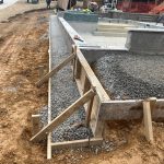 Our Work includes the construction of a concrete foundation for a home.